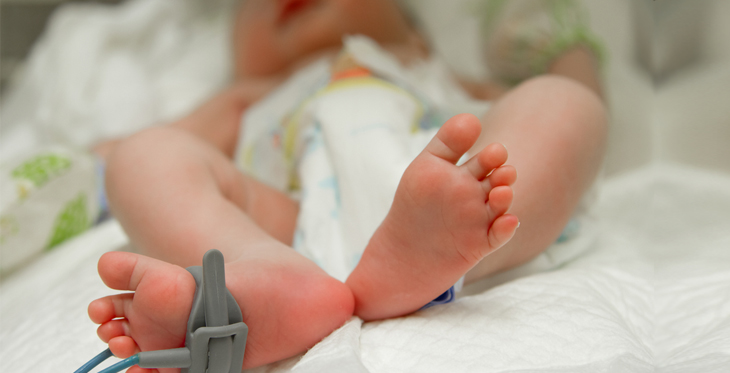 Baby in neonatal unit