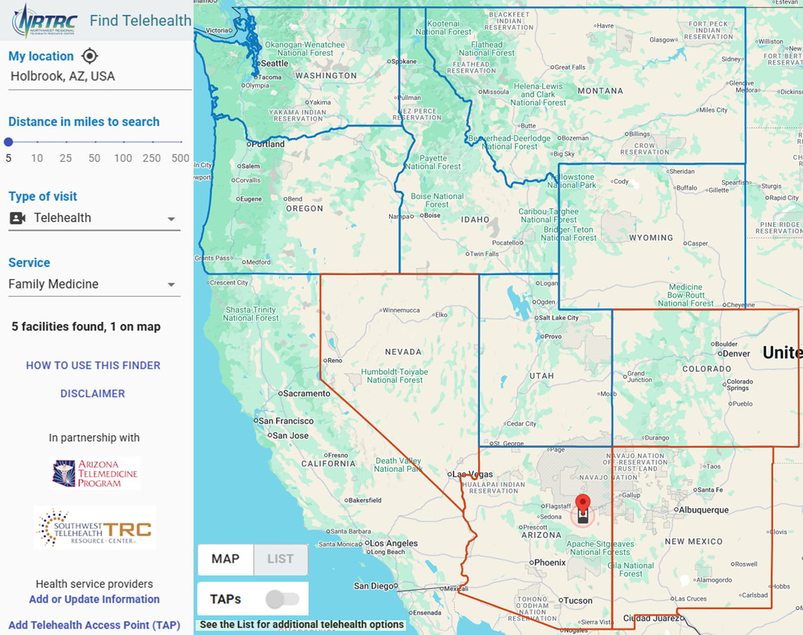 Find Telehealth Link and Image