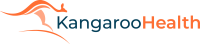 KangarooHealth logo with an abstract kangaroo and the company name.